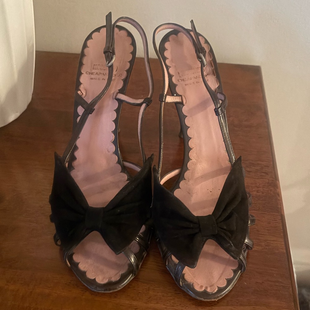 Moschino CheapandChic Black Bow Women's Sandals